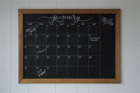 Giant Chalkboard Wall Calendar - Danya Ellette