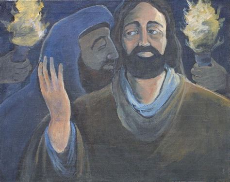 Judas' Kiss Painting by Ann Lukesh