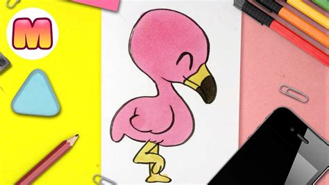 COMO DIBUJAR UN FLAMENCO o FLAMINGO KAWAII - Dibujos kawaii faciles ...