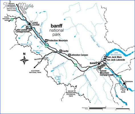 Banff Map - ToursMaps.com