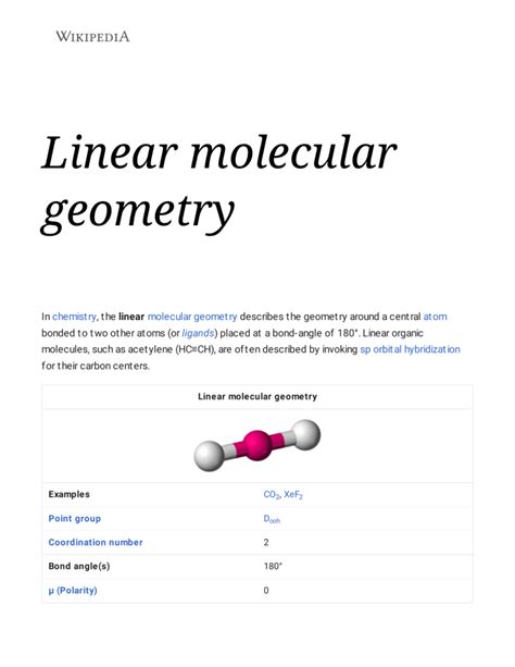 Linear molecular geometry - Wikipedia