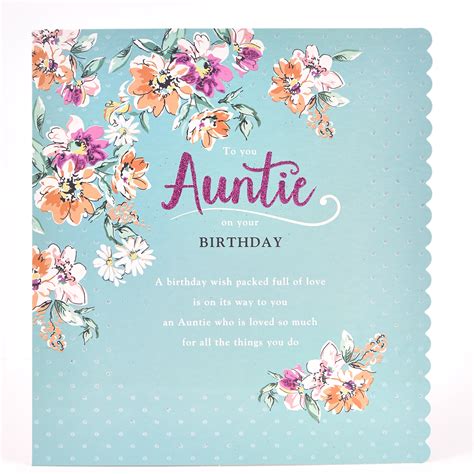 Buy Platinum Collection Birthday Card - Auntie, Flowers for GBP 1.79 ...