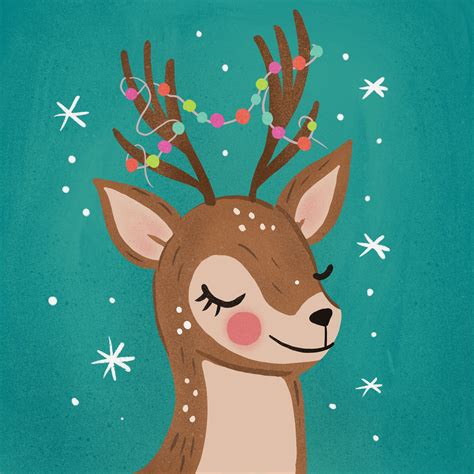 Reindeer | Christmas card illustration, Christmas illustration ...