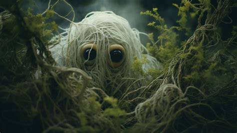 Free AI Image | Close up on creepy forest creature