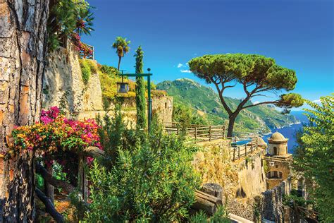 Ornamental suspended garden,Rufolo garden,Ravello,Amalfi coast,Italy ...