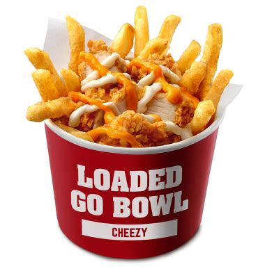 KFC Malaysia Loaded Go Bowl - Fries and crunchy Zinger chunks drizzled ...