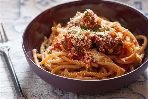 Recipe: Perciatelli Pasta with Red Quinoa "Meatballs" - Blue Apron