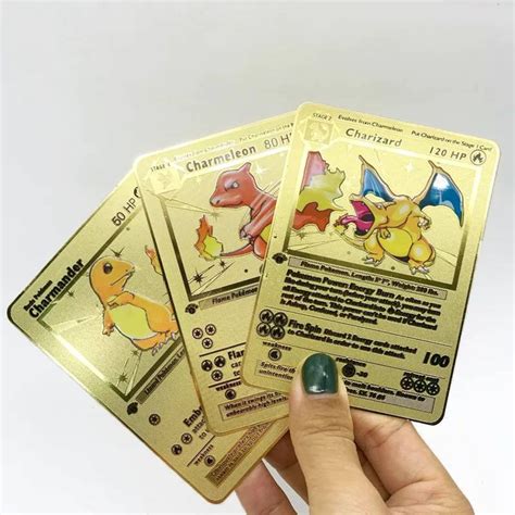 Gold Metal Pokemon Cards 1st Edition Collectible Amazing | Etsy