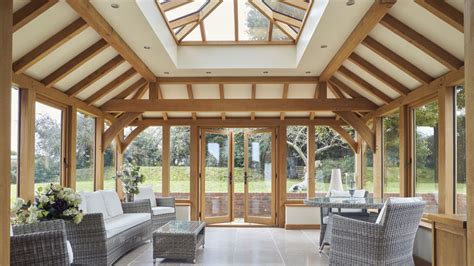 Oak Orangery with Tiled Mansard Roof in West Sussex - David Salisbury ...