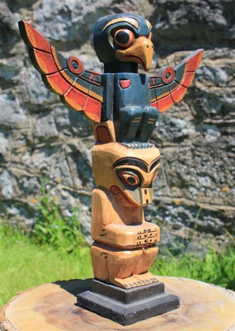 American Indian Wooden Bird Totem Pole 30cm | D | Fair Trade Gift Store ...