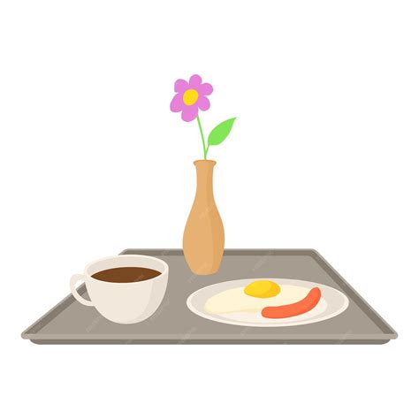 Premium Vector | Breakfast in bed icon cartoon illustration of ...