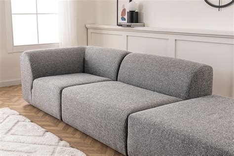 Alpha Modular Sofa Small, Light Grey | Vivense London