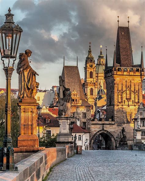 Charles Bridge, Prague, Czech Republic. 1357 to 15th century ...