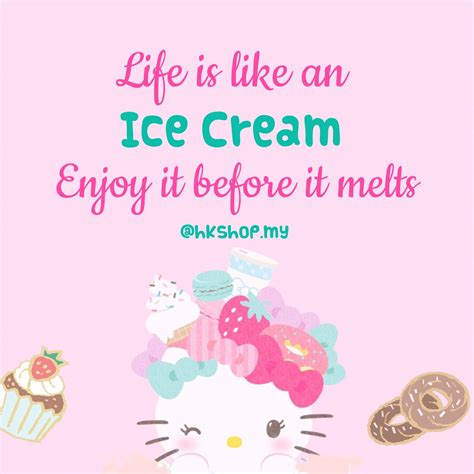 Hello Kitty Ice Cream Quote Poster