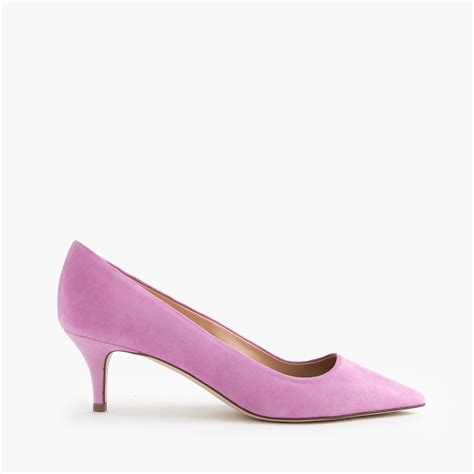 Lyst - J.Crew Dulci Suede Kitten Heels in Purple