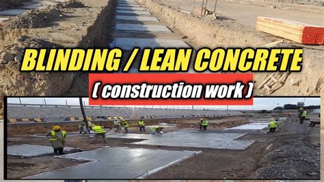 BLINDING OR LEAN CONCRETE pouring prior for foundation footing in ...