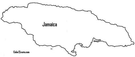 Jamaica Map Coloring Page Coloring Pages