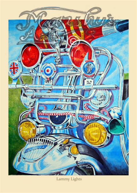 Lambretta Art Print Mod Scooter Paintingscooter Art Print of - Etsy UK