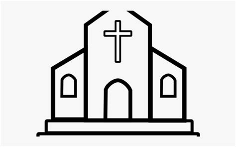 Church Building Church Clipart Black And White , Free Transparent ...