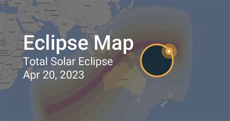 Map of Total Solar Eclipse on April 20, 2023