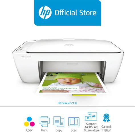 Jual HP DeskJet 2132 All in One Printer (F5S41D) / Color / Print Scan ...