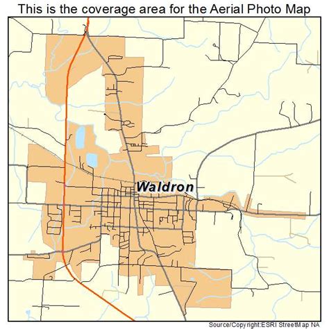 Aerial Photography Map of Waldron, AR Arkansas