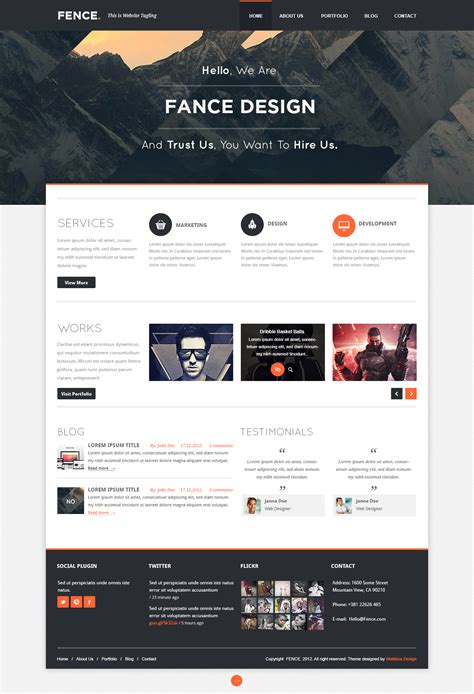 FENCE PSD TEMPLATE by vBabic.deviantart.com | Web design, Wix website ...