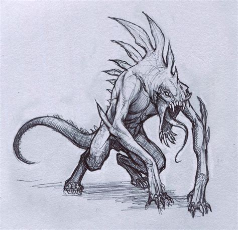 Reptile Creature by Mavros-Thanatos on deviantART | Creature drawings ...