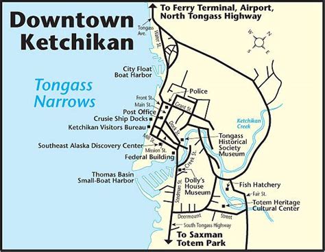 Downtown Ketchikan Alaska Map