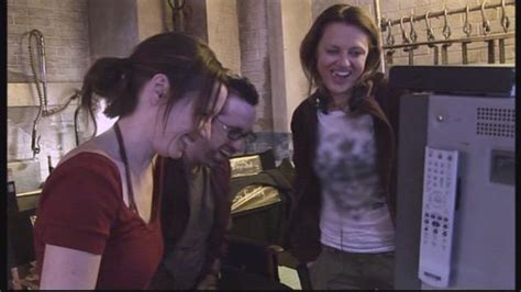 Saw 3 behind the scenes sharing some laughs is director Darren Lynn ...