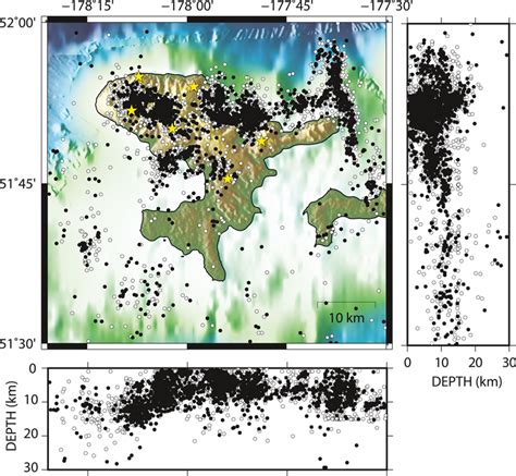 Map of Tanaga Island, Alaska displaying original catalog locations ...