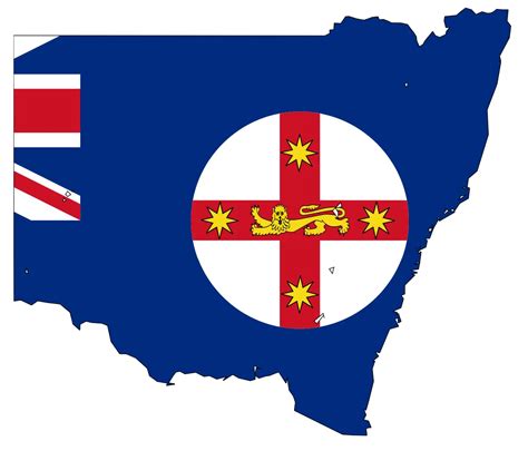 Map Flag of New South Wales - MapSof.net