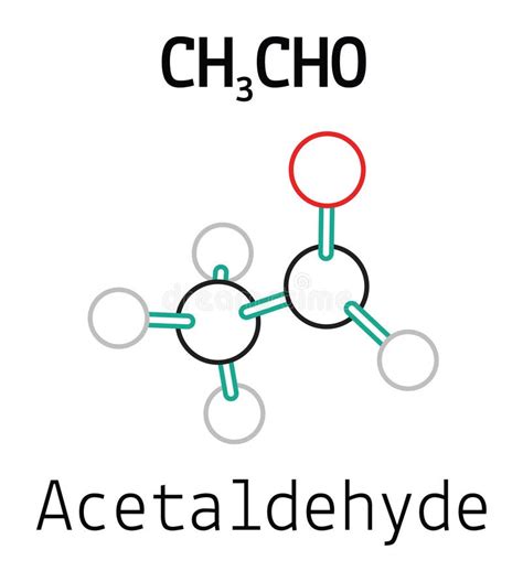 CH3CHO Acetaldehyde Molecule Stock Vector - Illustration of ...