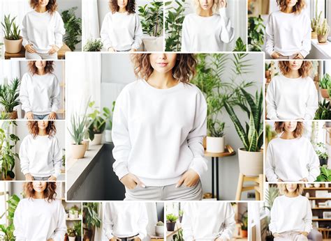 White Sweatshirt Mockup Bundle PSD Graphic by Mockup Designs · Creative ...