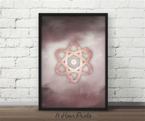 Instant Download Atom Symbol Art Print, Science Art Print, Science ...