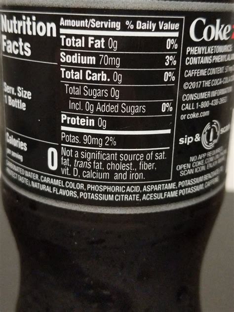 Coke Zero Nutrition Facts