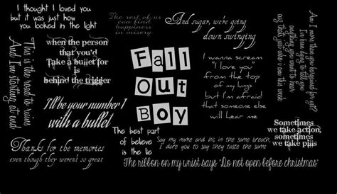 Fall Out Boy Lyrics Wallpaper - WallpaperSafari