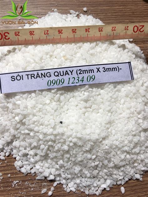 Sỏi trắng bao - Sỏi màu trang trí tiểu cảnh, sân vườn 12kg | Vườn Sài Gòn