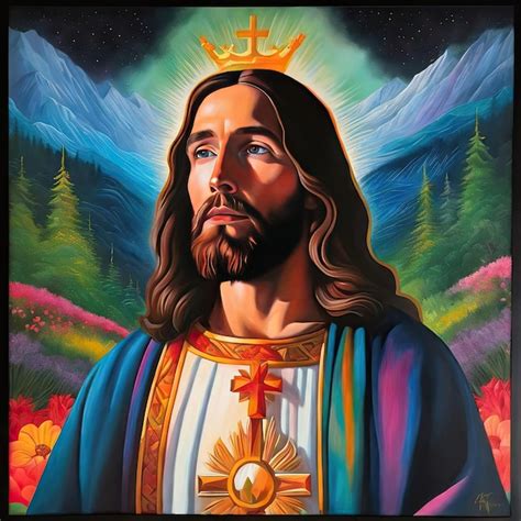 Premium Photo | Digital art painting of Jesus Christ The King