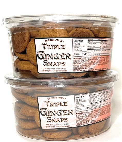 Trader Joe's Triple Ginger Snaps 14 oz Container 2 pack - Walmart.com