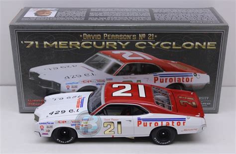 David Pearson Autographed #21 Purolator 1971 Mercury Cyclone 1:24 ...