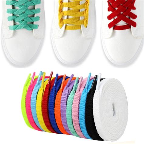 1 Pair High Quality Polyester Shoe Laces Solid Color 150 cm Casual ...