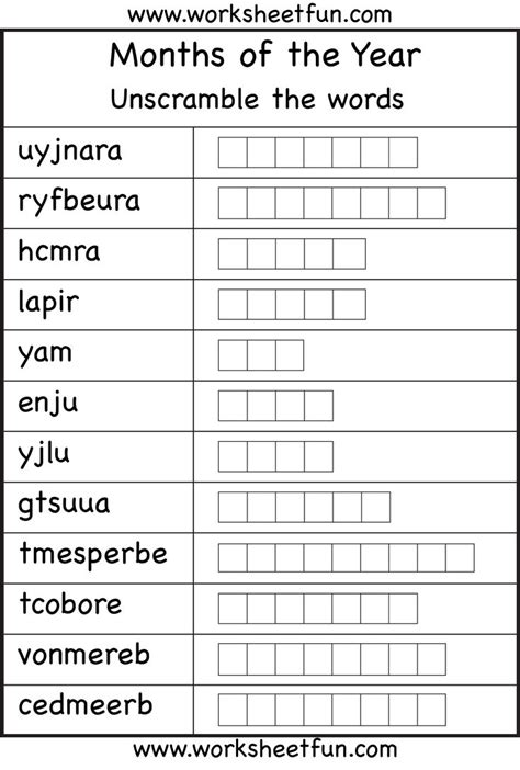 Months of the Year – 1 Worksheet | Months in a year, English lessons ...