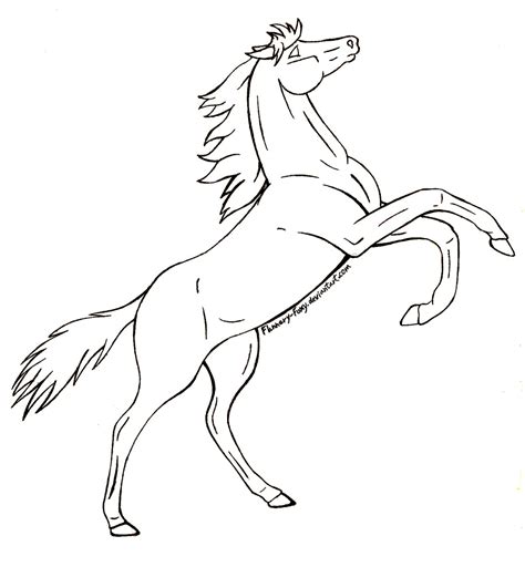 Free Rearing Horse Lineart by Shikumeka on DeviantArt