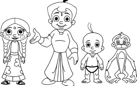 Chota Bheem Cartoon Drawing at GetDrawings | Free download