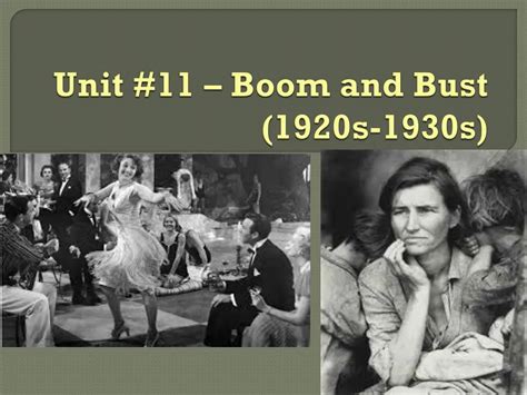 PPT - Unit #11 – Boom and Bust (1920s-1930s) PowerPoint Presentation ...