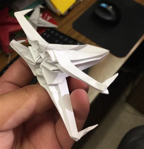 Origami X-Wing. A person from my work made this. I thought it looked ...