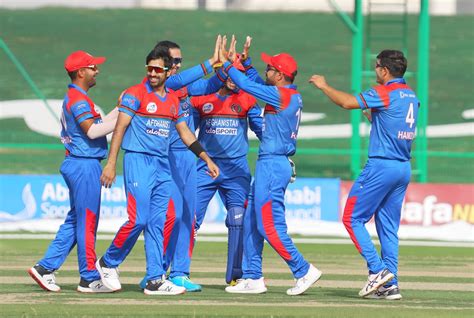 The Afghanistan players celebrate a wicket | ESPNcricinfo.com