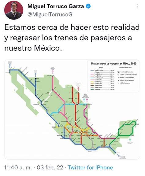 Este mapa de trenes para México en 2050 no es real - DATANOTICIAS