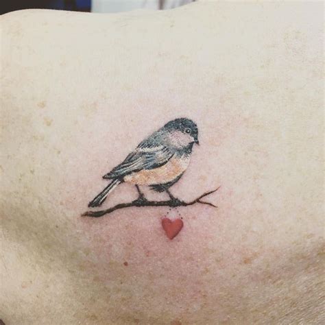 Lil Chickadee Bird Tattoo by Ty Ahn